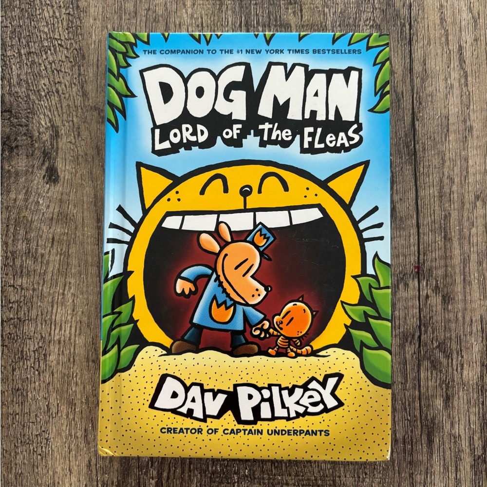 Dog Man: Lord of the Fleas by - Blue and Yellow Cover